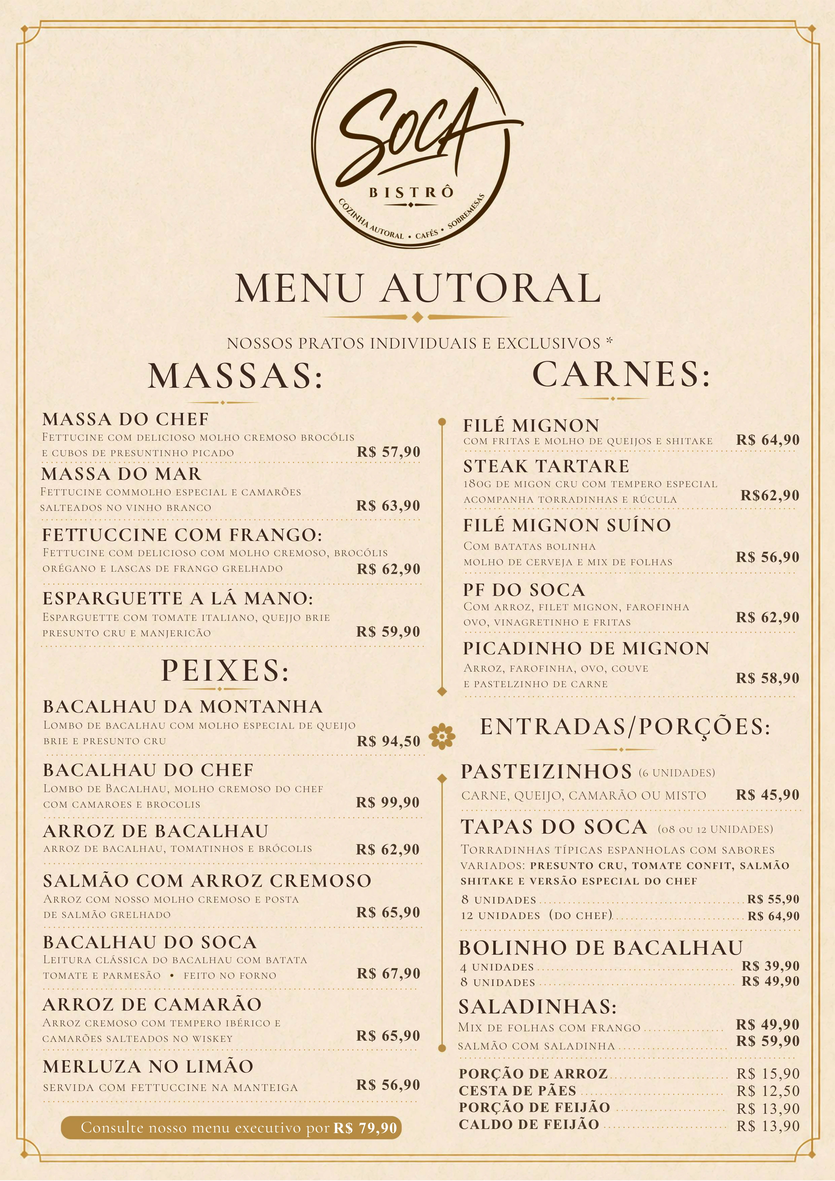 Página 2 do cardápio: menu autoral. O PDF completo também está disponível para abrir ou baixar.